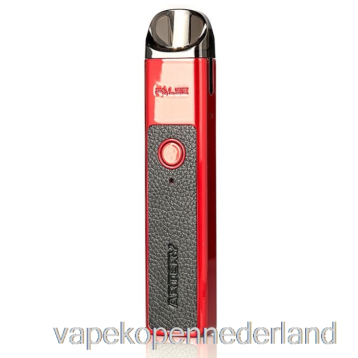 Elektronische Sigaret Vape Artery Vapor Pal Se 20w Pod-systeem Rood En Zwart Leer